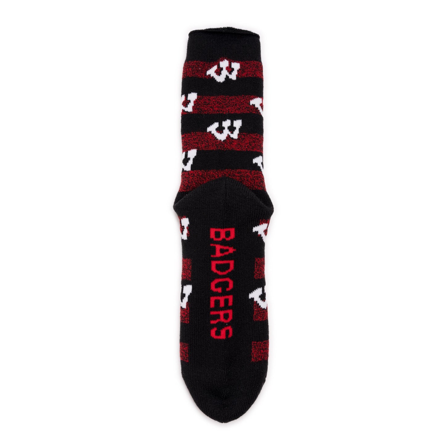 Muk Luks Wisconsin Badgers GameDay Unisex Terry Loop Sock