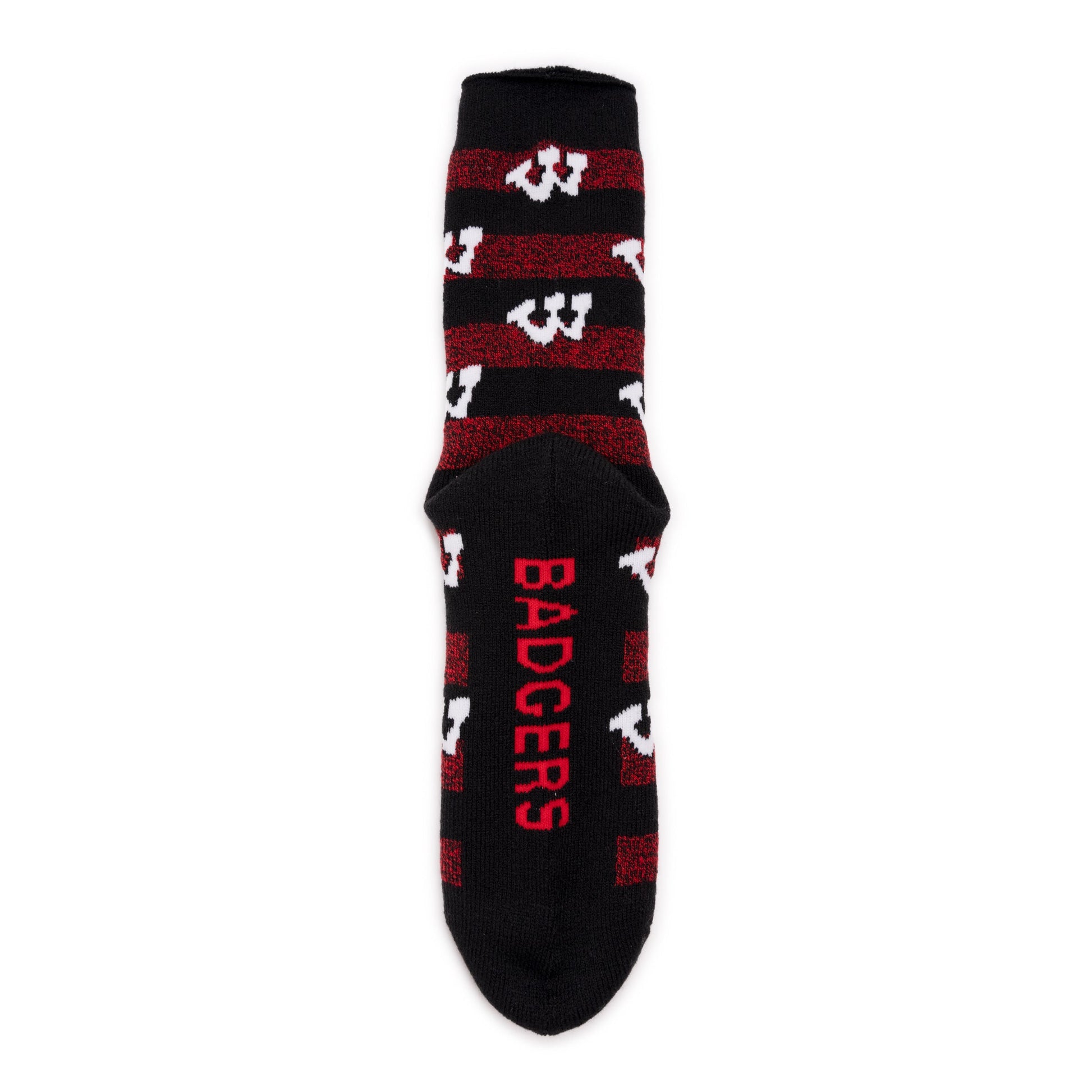 Muk Luks Wisconsin Badgers GameDay Unisex Terry Loop Sock