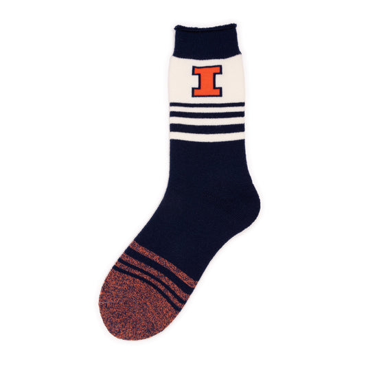 Muk Luks Illinois Fighting Illini GameDay Unisex Terry Loop Sock