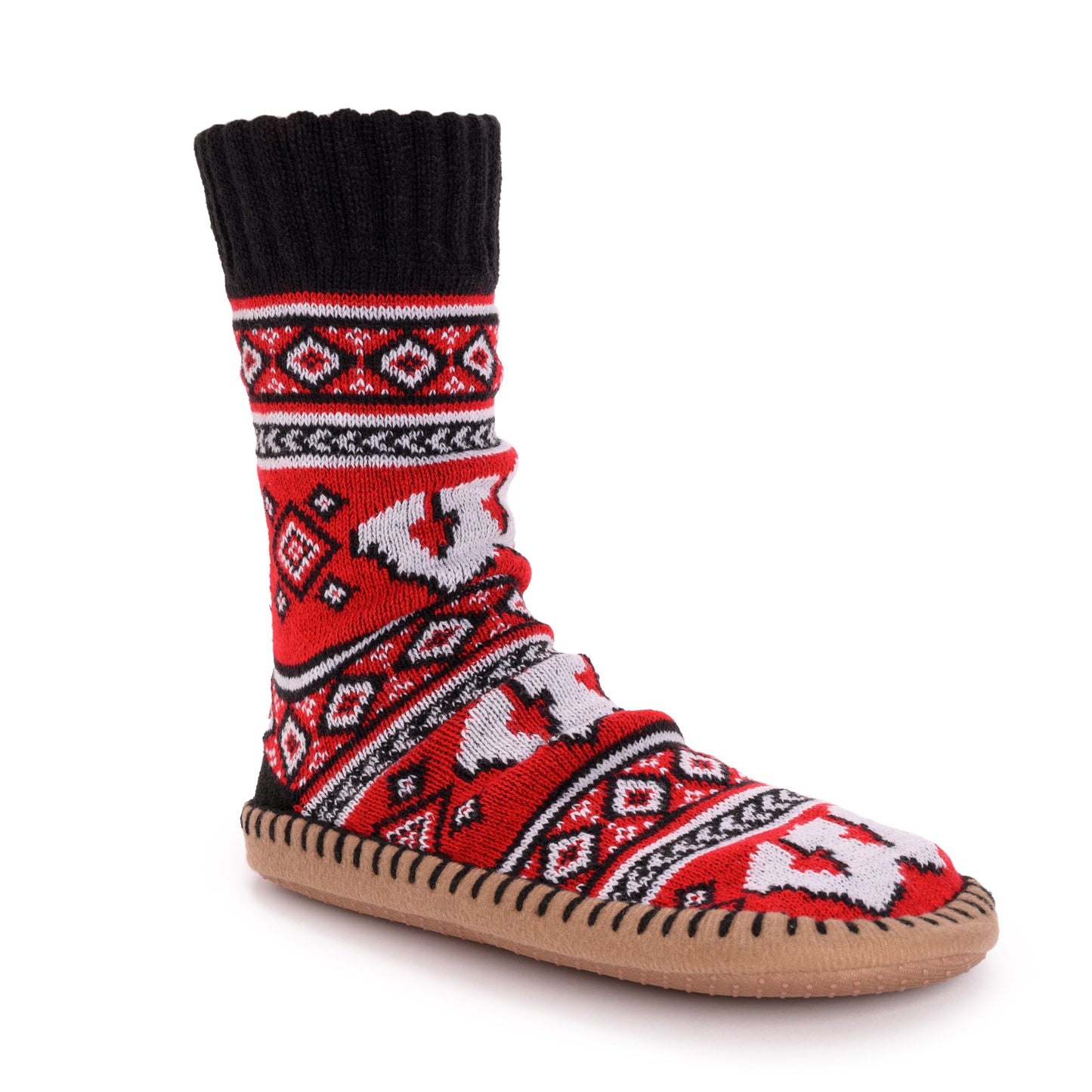 Muk Luks Wisconsin Badgers GameDay Unisex Slipper Socks
