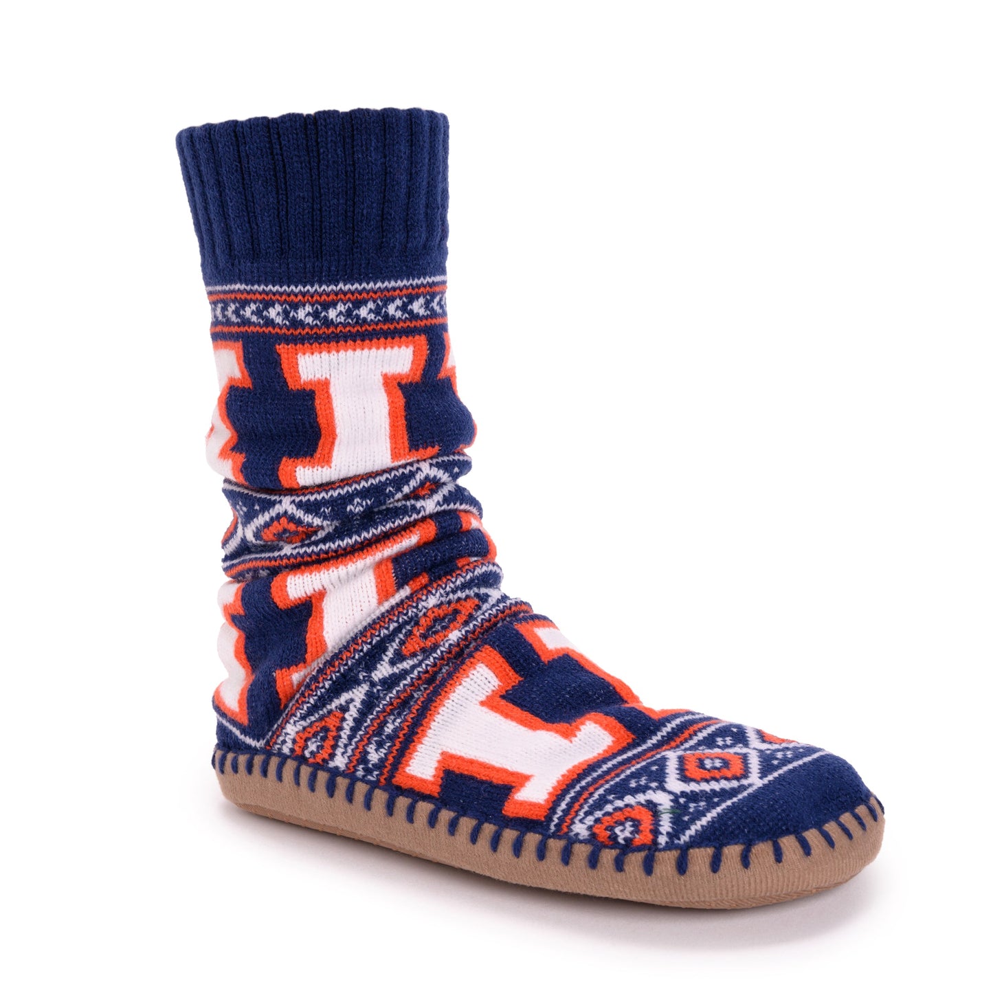 Muk Luks Illinois Fighting Illini GameDay Unisex Slipper Socks