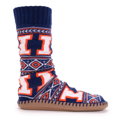 Muk Luks Illinois Fighting Illini GameDay Unisex Slipper Socks