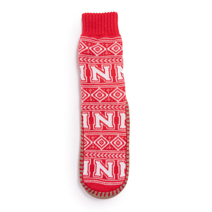 Muk Luks Nebraska Huskers GameDay Unisex Slipper Socks