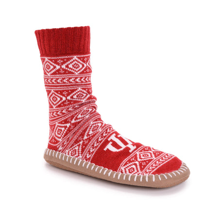 Muk Luks Indiana Hoosiers GameDay Unisex Slipper Socks