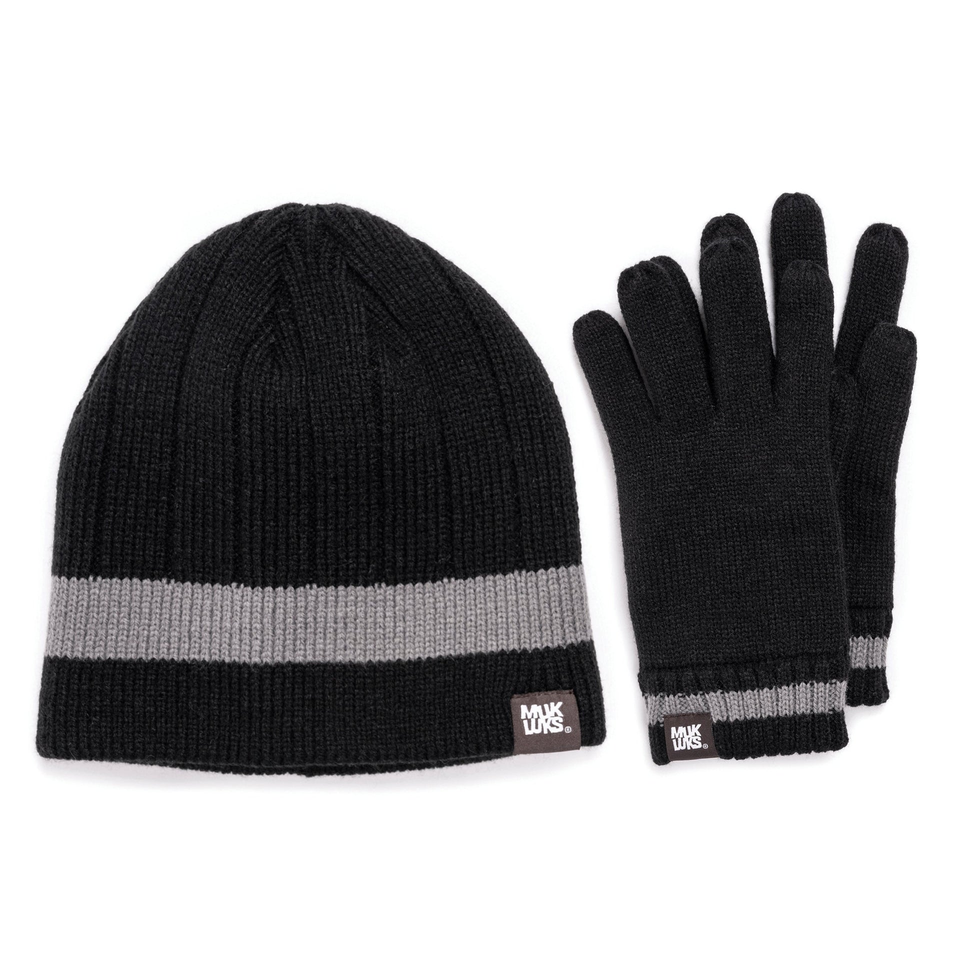 Muk Luks Beanie and Glove Set