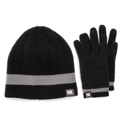 Muk Luks Beanie and Glove Set