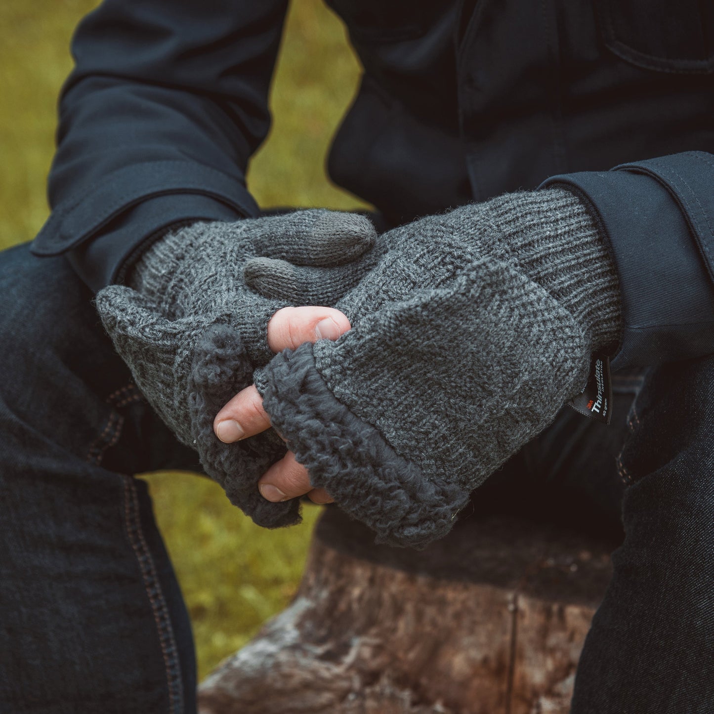 Muk Luks Faux Fur Flip Mittens