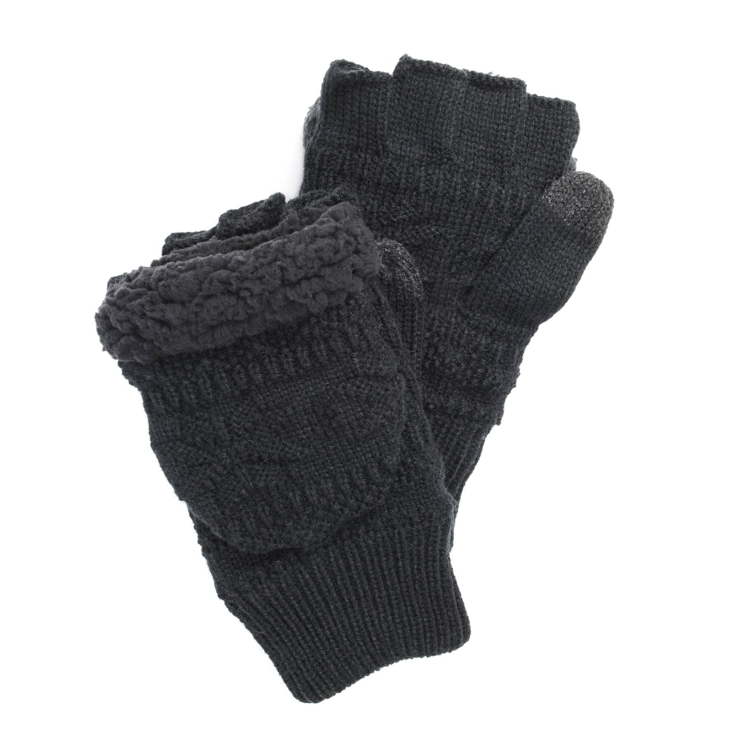 Muk Luks Faux Fur Flip Mittens