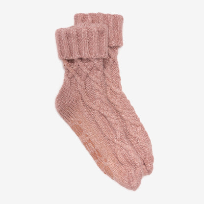 Muk Luks 2 Pair Pack Cozy Sherpa Lined Cabin Sock Ebony/Ivory