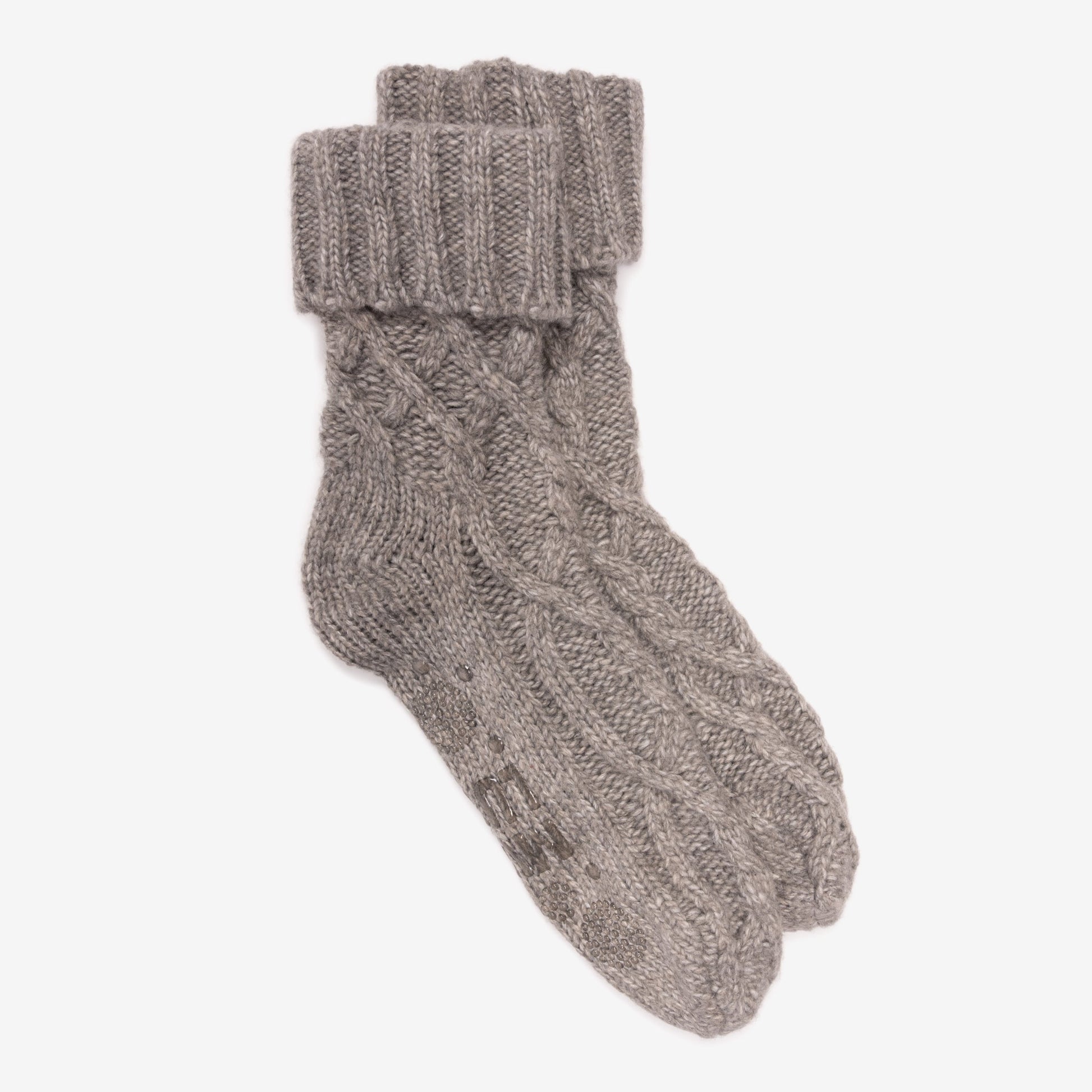 Muk Luks 2 Pair Pack Cozy Sherpa Lined Cabin Sock Ebony/Ivory