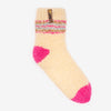 Cream Fuchsia Boucle